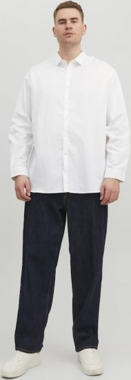 Jack & Jones CARDIFF Dress Shirt White - Skjortor - Stora skjortor - 2XL-8XL