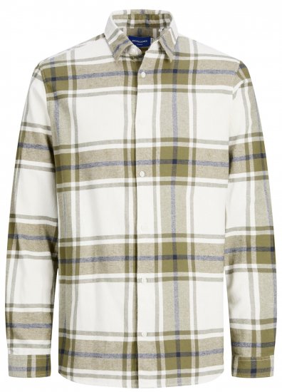 Jack & Jones JORJOSHUA Checked Shirt Dusty Olive - Skjortor - Stora skjortor - 2XL-8XL