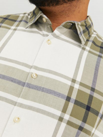 Jack & Jones JORJOSHUA Checked Shirt Dusty Olive - Skjortor - Stora skjortor - 2XL-8XL
