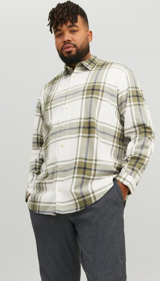 Jack & Jones JORJOSHUA Checked Shirt Dusty Olive - Skjortor - Stora skjortor - 2XL-8XL