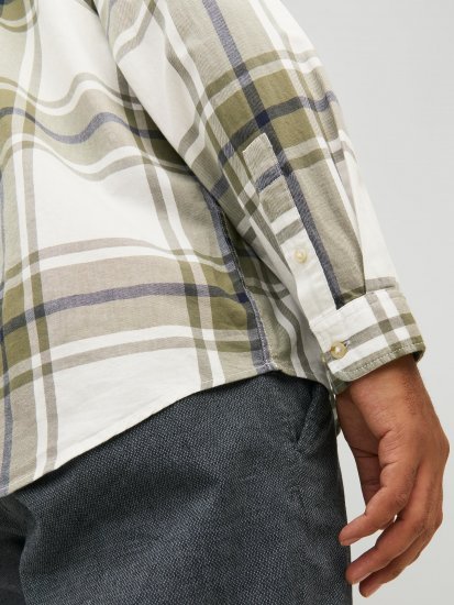 Jack & Jones JORJOSHUA Checked Shirt Dusty Olive - Skjortor - Stora skjortor - 2XL-8XL