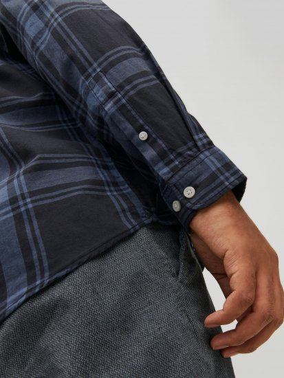 Jack & Jones JORJOSHUA Checked Shirt Navy - Skjortor - Stora skjortor - 2XL-8XL