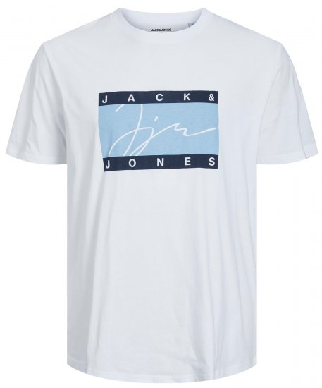 Jack & Jones JORJOSHUA T-shirt Bright White - T-shirts - Stora T-shirts - 2XL-14XL
