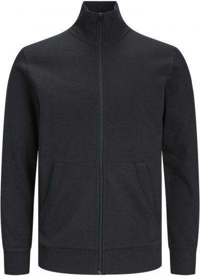 Jack & Jones PAULOS Turtleneck Zip Sweatshirt Black - Tröjor & hoodies - Stora hoodies & tröjor - 2XL-14XL