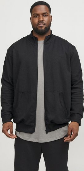 Jack & Jones PAULOS Turtleneck Zip Sweatshirt Black - Tröjor & hoodies - Stora hoodies & tröjor - 2XL-14XL