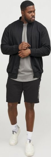 Jack & Jones PAULOS Turtleneck Zip Sweatshirt Black - Tröjor & hoodies - Stora hoodies & tröjor - 2XL-14XL