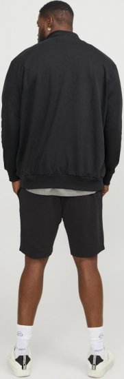 Jack & Jones PAULOS Turtleneck Zip Sweatshirt Black - Tröjor & hoodies - Stora hoodies & tröjor - 2XL-14XL