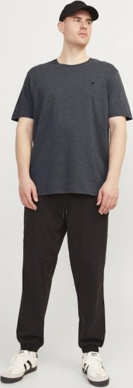 Jack & Jones PAULOS T-Shirt Dark Grey Melange - T-shirts - Stora T-shirts - 2XL-14XL