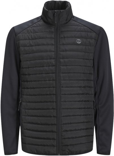 Jack & Jones MULTI SET-IN Sleeves Quilted Jacket With Collar Black - Jackor - Stora jackor - 2XL-12XL