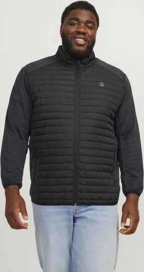 Jack & Jones MULTI SET-IN Sleeves Quilted Jacket With Collar Black - Jackor - Stora jackor - 2XL-12XL