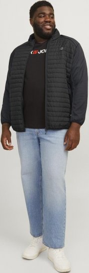Jack & Jones MULTI SET-IN Sleeves Quilted Jacket With Collar Black - Jackor - Stora jackor - 2XL-12XL