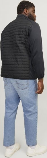 Jack & Jones MULTI SET-IN Sleeves Quilted Jacket With Collar Black - Jackor - Stora jackor - 2XL-12XL