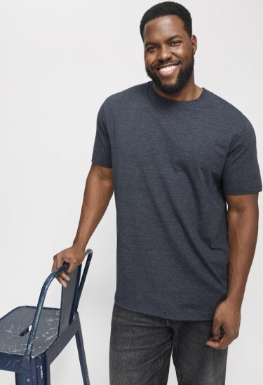 Jack & Jones ORGANIC T-Shirt Navy Blazer/Melange - T-shirts - Stora T-shirts - 2XL-14XL