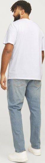 Jack & Jones JJELOGO O-Neck T-Shirt White - T-shirts - Stora T-shirts - 2XL-14XL
