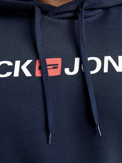 Jack & Jones CORP OLD LOGO REG FIT Hoodie Navy Blazer - Tröjor & hoodies - Stora hoodies & tröjor - 2XL-14XL