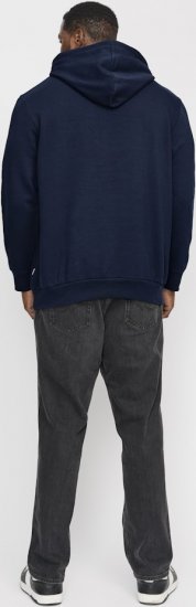 Jack & Jones CORP OLD LOGO REG FIT Hoodie Navy Blazer - Tröjor & hoodies - Stora hoodies & tröjor - 2XL-14XL