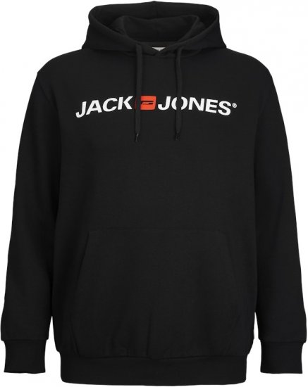 Jack & Jones CORP OLD LOGO REG FIT Hoodie Black - Tröjor & hoodies - Stora hoodies & tröjor - 2XL-14XL
