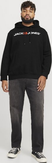 Jack & Jones CORP OLD LOGO REG FIT Hoodie Black - Tröjor & hoodies - Stora hoodies & tröjor - 2XL-14XL