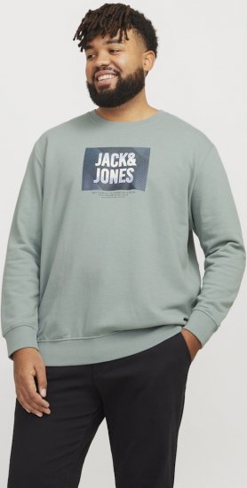 Jack & Jones HUDSON Sweatshirt Iceberg Green - Tröjor & hoodies - Stora hoodies & tröjor - 2XL-14XL