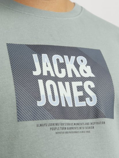 Jack & Jones HUDSON Sweatshirt Iceberg Green - Tröjor & hoodies - Stora hoodies & tröjor - 2XL-14XL
