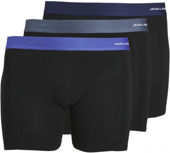 Jack & Jones Nick Bamboo Trunks 3-Pack Violet/Dazzling blue - Underkläder & badkläder - Stora underkläder för män