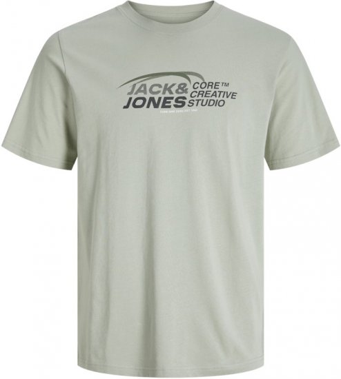 Jack & Jones Tarmac Branding Crew Neck T-Shirt Green - T-shirts - Stora T-shirts - 2XL-14XL