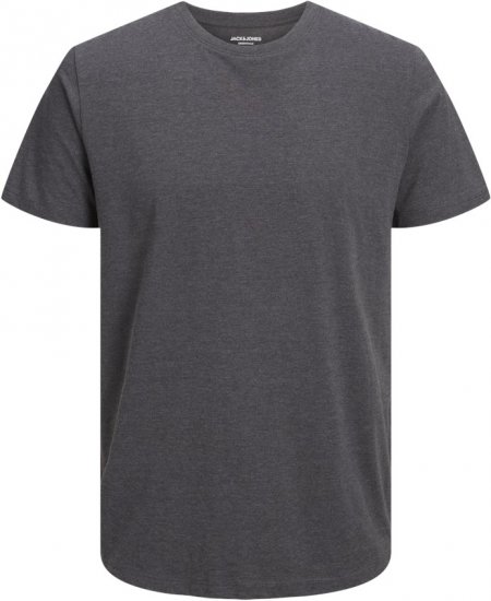 Jack & Jones ORGANIC T-Shirt Dark Grey Melange - T-shirts - Stora T-shirts - 2XL-14XL