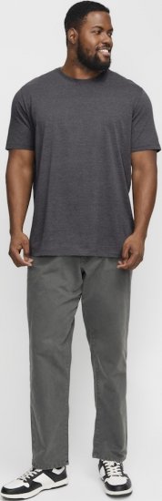 Jack & Jones ORGANIC T-Shirt Dark Grey Melange - T-shirts - Stora T-shirts - 2XL-14XL