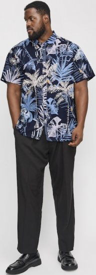 Jack & Jones Hawaii AOP Shirt Blue - Skjortor - Stora skjortor - 2XL-8XL