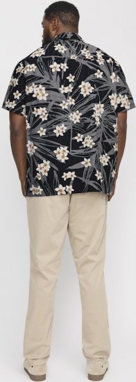 Jack & Jones Hawaii AOP Shirt Black - Skjortor - Stora skjortor - 2XL-8XL