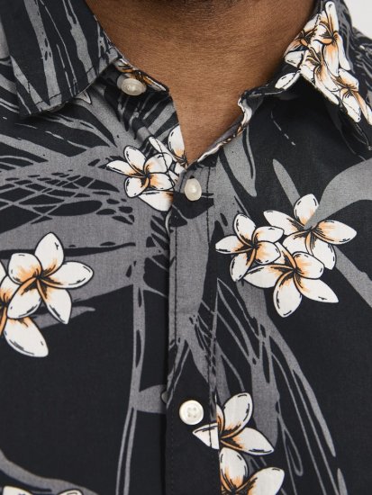 Jack & Jones Hawaii AOP Shirt Black - Skjortor - Stora skjortor - 2XL-8XL