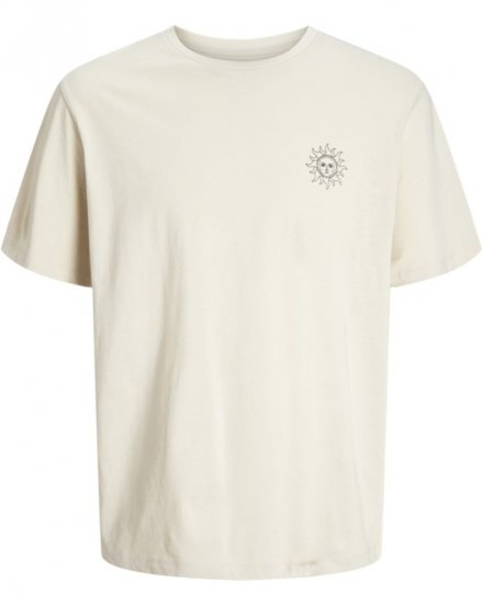 Jack & Jones Jackie Crew Neck T-Shirt Moonbeam - T-shirts - Stora T-shirts - 2XL-14XL