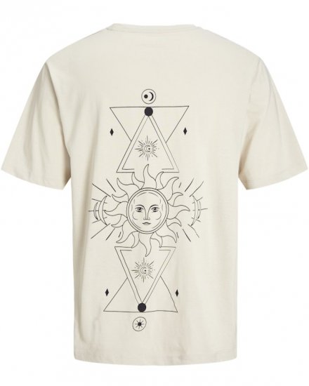 Jack & Jones Jackie Crew Neck T-Shirt Moonbeam - T-shirts - Stora T-shirts - 2XL-14XL
