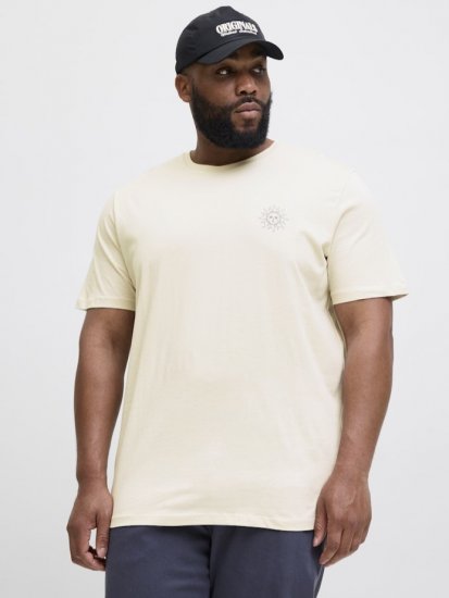 Jack & Jones Jackie Crew Neck T-Shirt Moonbeam - T-shirts - Stora T-shirts - 2XL-14XL