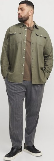 Jack & Jones Raymond Spring Long Sleeve Overshirt Tea Leaf - Skjortor - Stora skjortor - 2XL-8XL