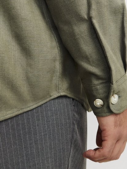 Jack & Jones Raymond Spring Long Sleeve Overshirt Tea Leaf - Skjortor - Stora skjortor - 2XL-8XL