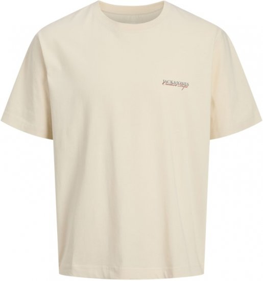 Jack & Jones Boston Photo Crew Neck T-Shirt Antique White - T-shirts - Stora T-shirts - 2XL-14XL