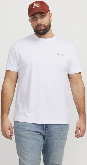 Jack & Jones Boston Photo Crew Neck T-Shirt Bright White - T-shirts - Stora T-shirts - 2XL-14XL