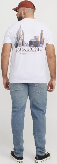 Jack & Jones Boston Photo Crew Neck T-Shirt Bright White - T-shirts - Stora T-shirts - 2XL-14XL