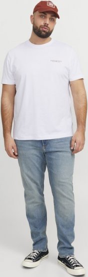 Jack & Jones Boston Photo Crew Neck T-Shirt Bright White - T-shirts - Stora T-shirts - 2XL-14XL