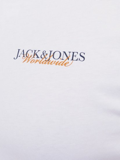 Jack & Jones Boston Photo Crew Neck T-Shirt Bright White - T-shirts - Stora T-shirts - 2XL-14XL