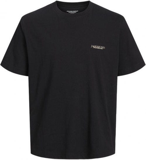 Jack & Jones Boston Photo Crew Neck T-Shirt Black - T-shirts - Stora T-shirts - 2XL-14XL