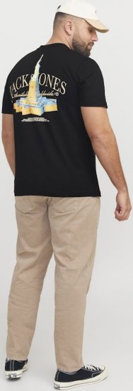 Jack & Jones Boston Photo Crew Neck T-Shirt Black - T-shirts - Stora T-shirts - 2XL-14XL