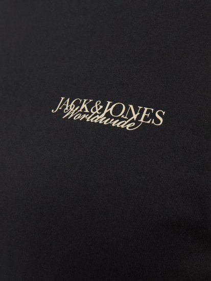 Jack & Jones Boston Photo Crew Neck T-Shirt Black - T-shirts - Stora T-shirts - 2XL-14XL