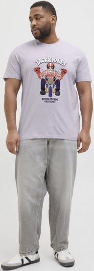 Jack & Jones Anatomy Skull Crew Neck T-Shirt Violet - T-shirts - Stora T-shirts - 2XL-14XL