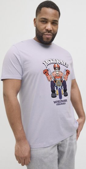 Jack & Jones Anatomy Skull Crew Neck T-Shirt Violet - T-shirts - Stora T-shirts - 2XL-14XL