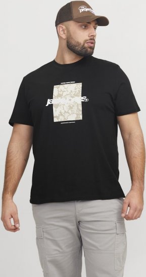 Jack & Jones Tarmac Camo Crew Neck T-Shirt Black - T-shirts - Stora T-shirts - 2XL-14XL