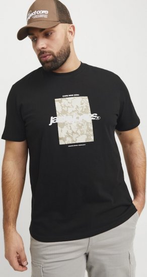 Jack & Jones Tarmac Camo Crew Neck T-Shirt Black - T-shirts - Stora T-shirts - 2XL-14XL