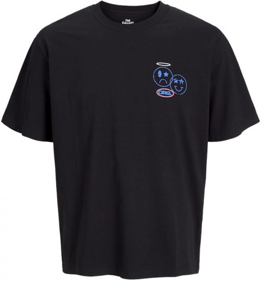 Jack & Jones Compact Crew Neck T-Shirt Black - T-shirts - Stora T-shirts - 2XL-14XL