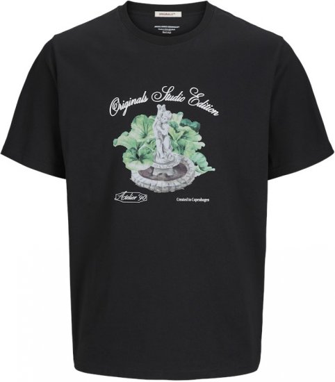 Jack & Jones Hydra Crew Neck T-Shirt Black - T-shirts - Stora T-shirts - 2XL-14XL